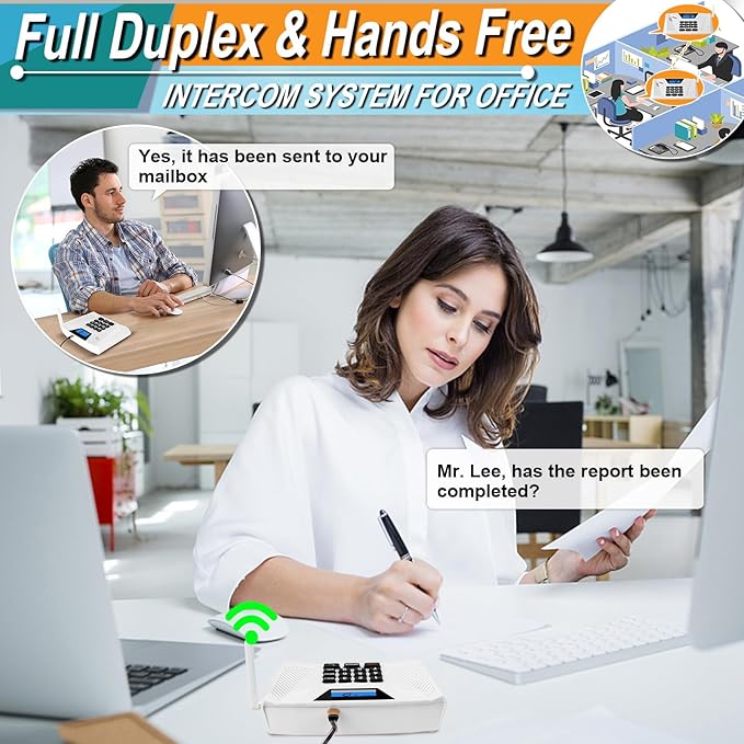 SANZUCO Intercoms Wireless for Home Hands Free, 2024 Upgraded Intercom 5300ft - Image 4