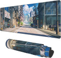 Desk Mat, Anime Summer Street Scenery Extended Gaming Mouse Pad Large, by KOAIWPAE