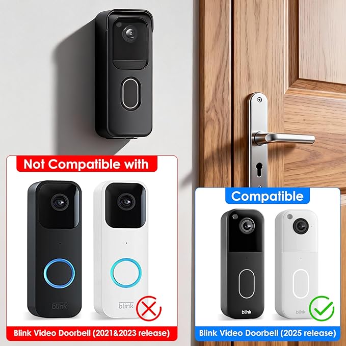 No Drill Door Mount for Blink Video Doorbell, Adhesive Mounting Bracket - Image 2