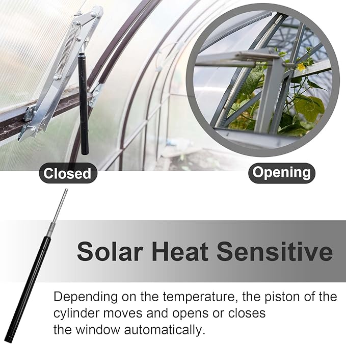 Amylove 2 Pcs Dual Spring Automatic Roof Vent Opener Greenhouse Accessories - Image 6