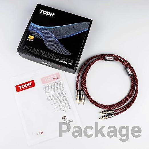 TODN Shielded RCA Audio Cables Audiophile Male to Male OFC RCA Stereo Cable - Image 9