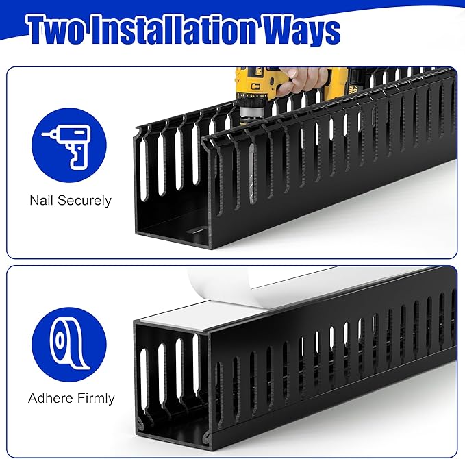 ZhiYo 2 x 2in Professional Server Rack Cable Management Raceway, 99in Cable - Image 7