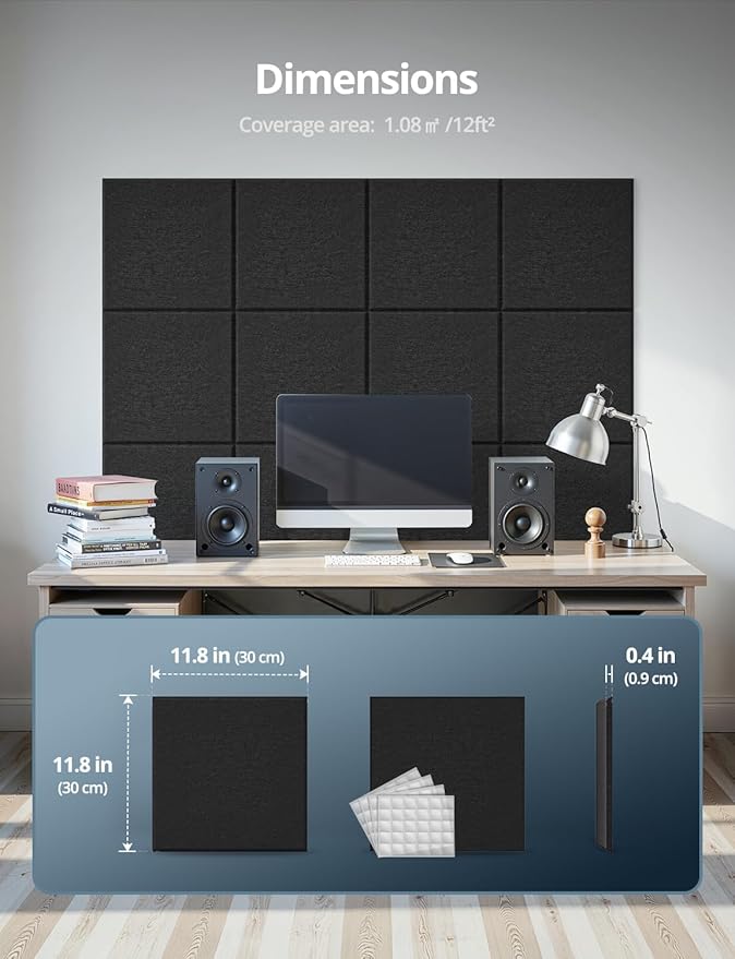 Square Acoustic Wall Panels, Sound Absorbing Panels - Image 8