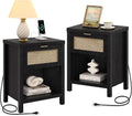 SICOTAS Black Nightstands Set of 2 by SICOTAS