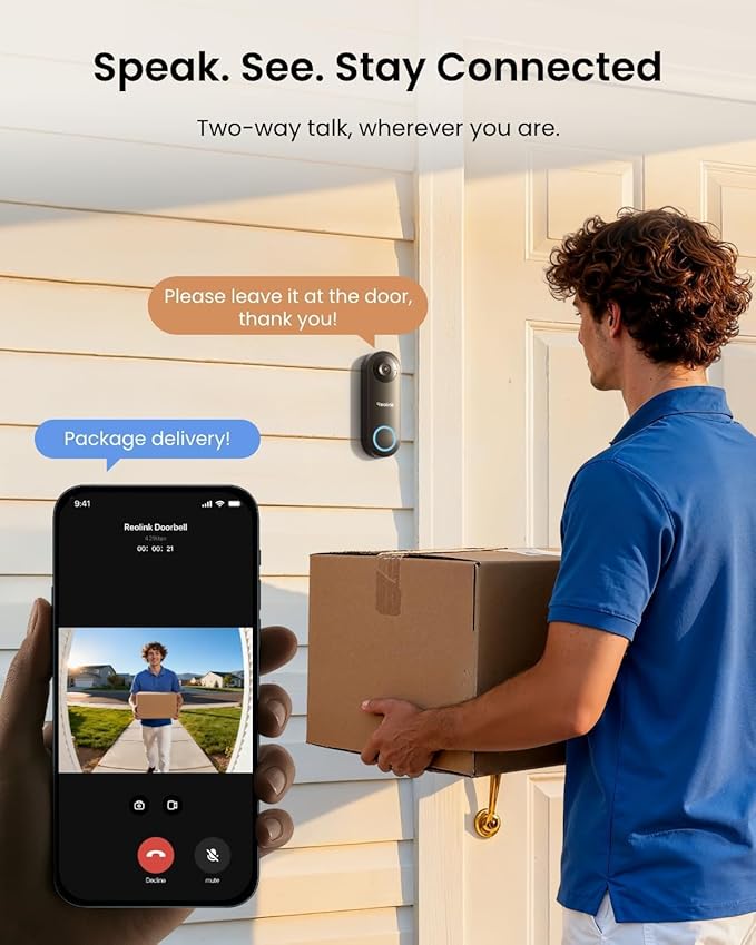 REOLINK Video Doorbell PoE Camera – 2K IP Security Camera Outdoor - Image 4