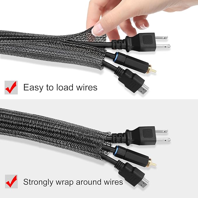Moxita 10ft - 3/4 inch Cable Protector Sleeve Split Wire Loom Tubing - Image 2