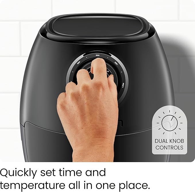 CHEFMAN Small Air Fryer Healthy Cooking, 3.6 Qt, User Friendly and Dual Control - Image 5