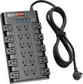 Extension Cord 10 Ft, SUPERDANNY Power Strip Surge Protector by SUPERDANNY