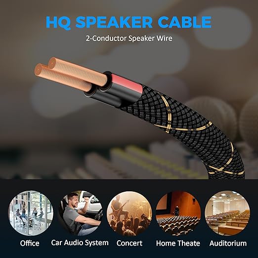 16/2 Speaker Wire 50 Feet, 16AWG Gauge Speaker Cable, Direct Burial, Durable - Image 3
