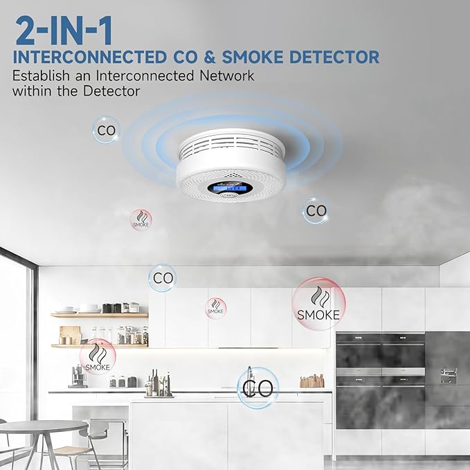 Interconnected 2-in-1 Smoke & Carbon Monoxide Detector - Image 2