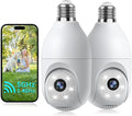 Light Bulb Security Camera Wireless Outdoor, 5G&2.4G WiFi Cameras by Rocktone