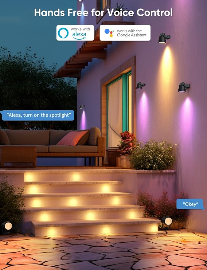 APPECK Landscape Lighting, RGBW Color Changing Low Voltage Landscape Lights - Image 5