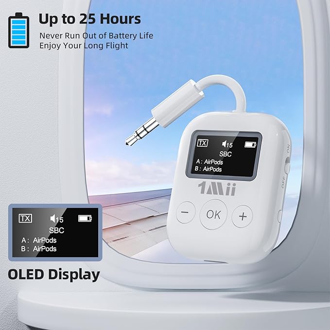 1Mii Airplane Bluetooth 5.3 Transmitter - Image 5