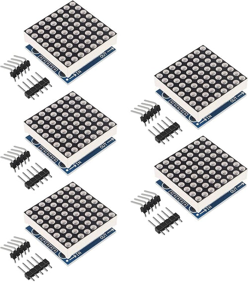 ACEIRMC 5PCS MAX7219 8x8 Dot Matrix LED Display Module 5V MCU Control MAX7219 by ACEIRMC