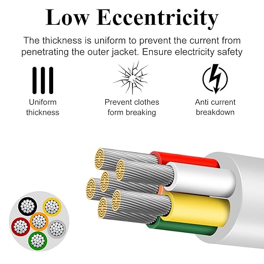16 Gauge 6 Conductor Electrical Wire, 16.4 FT Low Voltage 16/6 Tinned Copper - Image 5