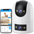 2K Indoor Cameras for Home Security, Dual-Lens Security Camera 360° PTZ for by JOOAN