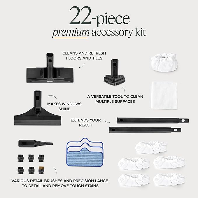 Dupray Neat Steam Cleaner with 22-Piece Accessory Kit – Versatile, Portable - Image 2