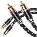 TODN RCA Cables Audiophile Male to Male Stereo Shielded HiFi OFC RCA Cable by TODNAudio