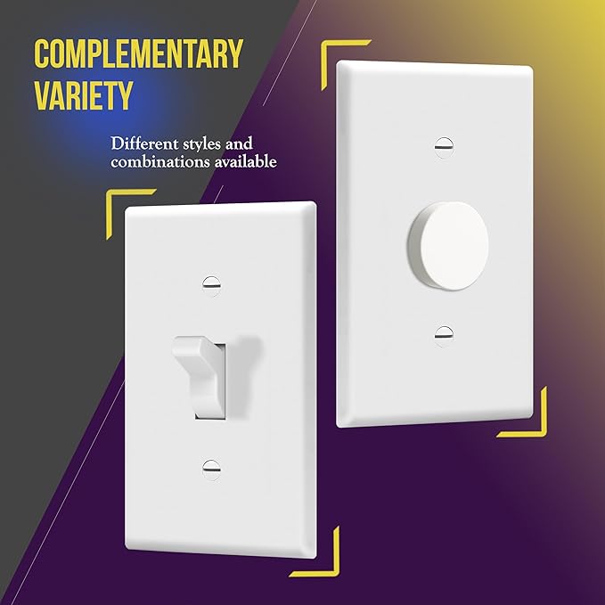 ENERLITES Toggle Light Switch Wall Plate, Gloss Finish, Size 1-Gang 4.50" x - Image 5