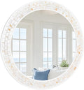 Tanmicoshomy Round Wall Mirror 24 Inch, Circle Mosaic Mirror by Tanmicoshomy