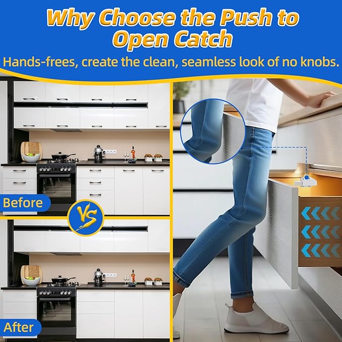 Magnetic Push to Open Jiayi Push Release Magnet Cabinet Door Latch, Push Open - Image 3