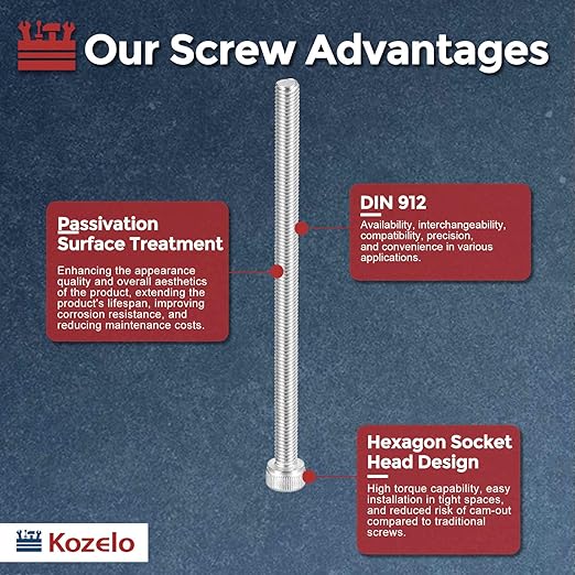 Kozelo 6pcs Socket Head Cap Screws - Image 3