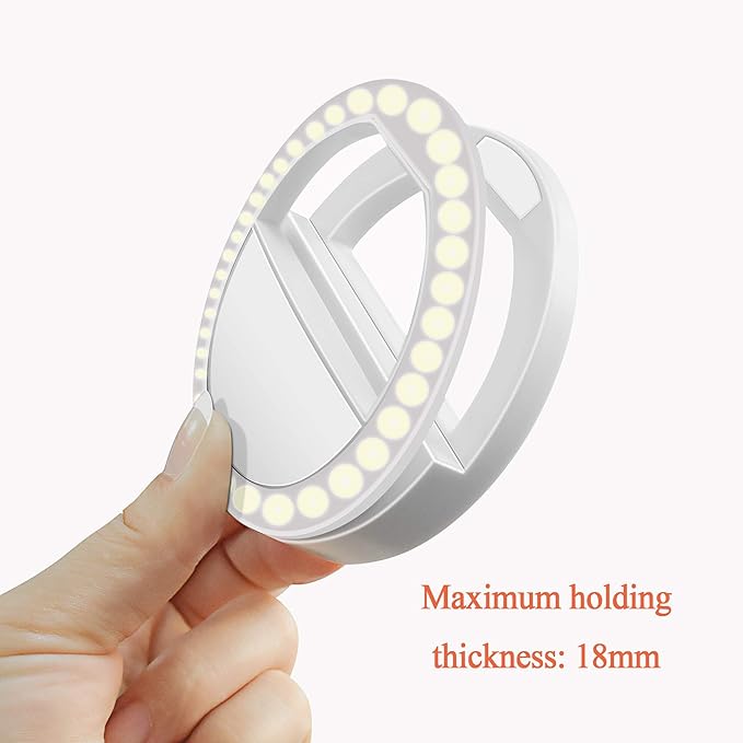 XINBAOHONG Selfie Ring Light Rechargeable Portable Clip-on Selfie Fill Light - Image 2