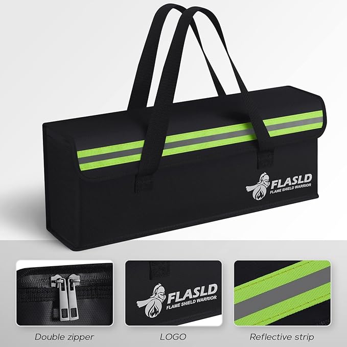 FLASLD 2-Pack Lipo Fireproof Bag Ebike Accessories Battery Charging Case Charge - Image 4