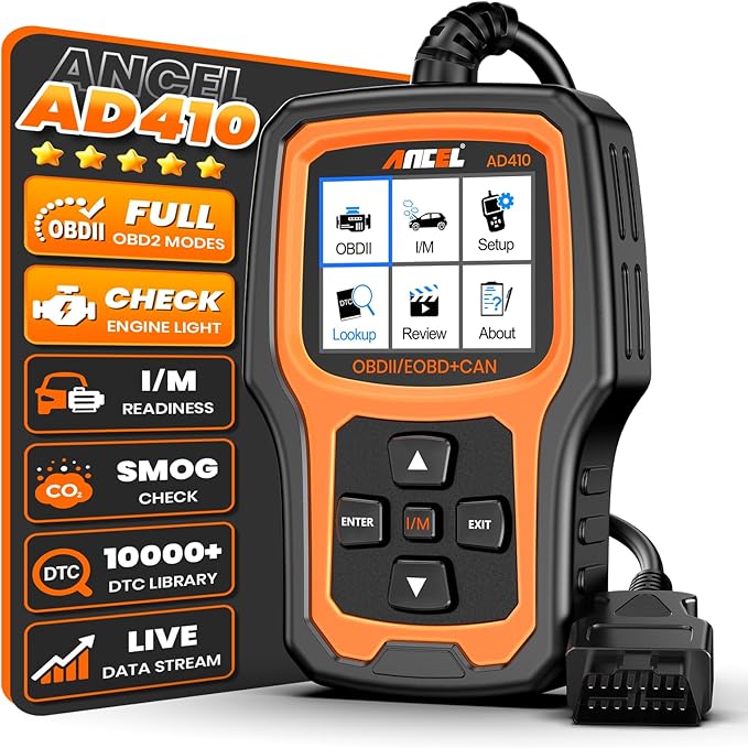 ANCEL AD410 Enhanced OBD2 Scanner, Vehicle Code Reader by ANCEL
