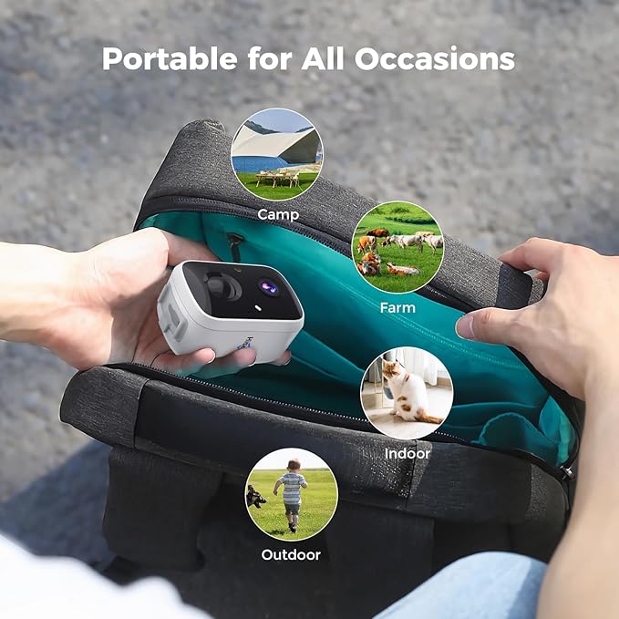 Hiseeu Solar Camera Security Outdoor, 4 Pack 100% Wireless 3K 4MP Surveillance - Image 5