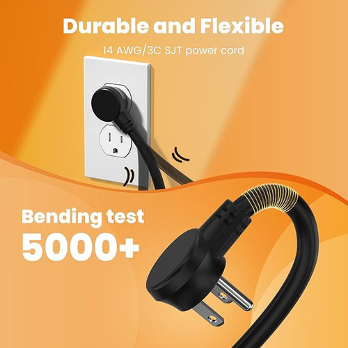 12 Outlet Long Power Strip, 2100 Joules Surge Protector, 6FT Power Cord - Image 2