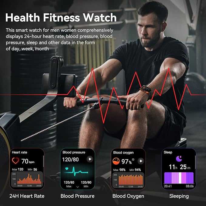 AMAZTIM Smart Watch, 60 Days Extra-Long Battery, 50M Waterproof, Rugged - Image 5