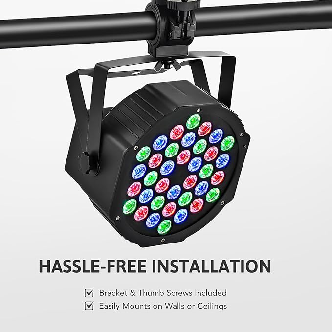 CO-Z 36 LED Stage Lights, RGB Par Lights - Image 6
