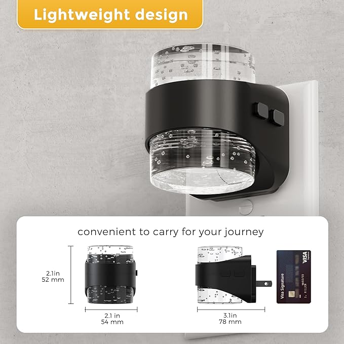 L LOHAS LED Night Light, Bubble Night Lights Plug into Wall, Acrylic Night - Image 7
