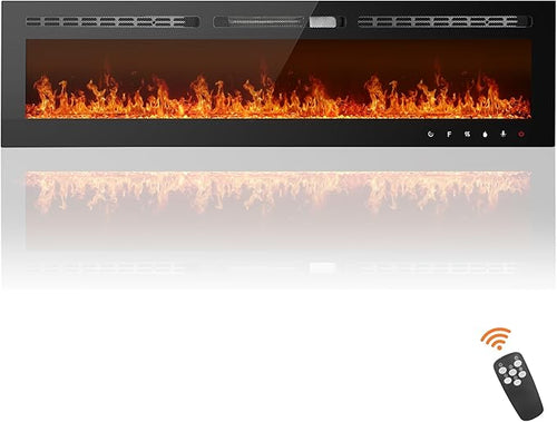 90 inch Ultra-Thin Electric Fireplace Recessed and Wall Mounted by AnpuceSpecializedAppliance