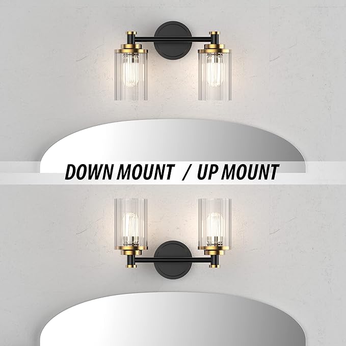 PHIXART Bathroom Lighting Fixtures Black and Gold Bathroom Vanity Light - Image 8