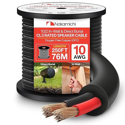 Nakamichi 10/2 in-Wall & Direct Burial Oxygen-Free Copper 2-Conductor Speaker by Nakamichi