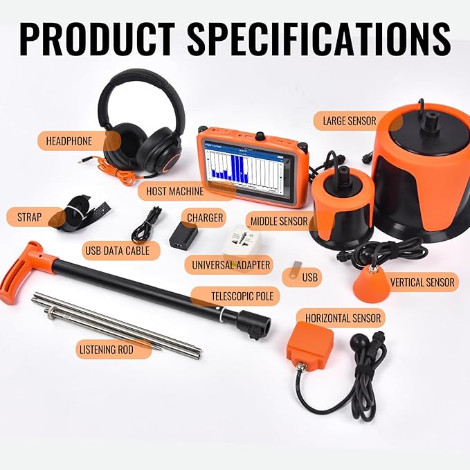 PQWT L7000 Underground Water Leak Detectors Indoor Outdoor Wall Water Pipe - Image 9