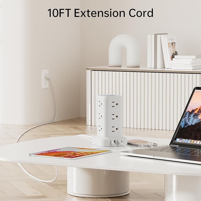 PD20W Power Strip Tower Surge Protector Power Strip - Image 5