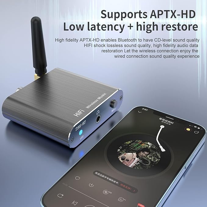 Bluetooth Receiver for Home Stereo, DAC Bluetooth 5.3 Adapter - Image 4