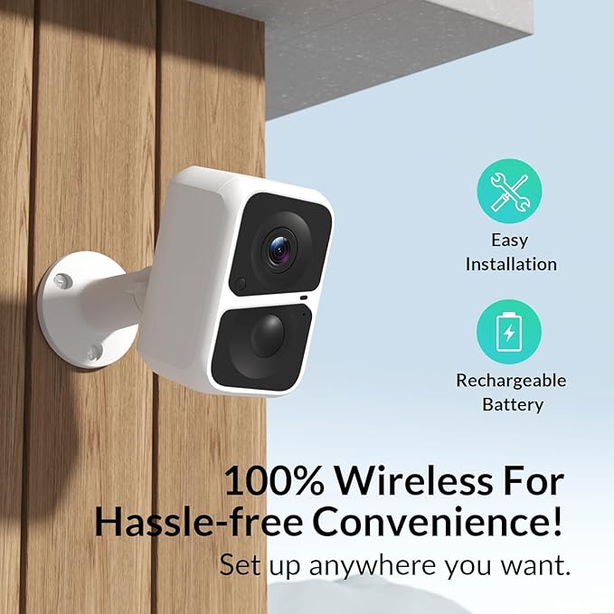 Vicohome 2K Wireless Battery-Powered WiFi Security Camera, Outdoor/Indoor - Image 3