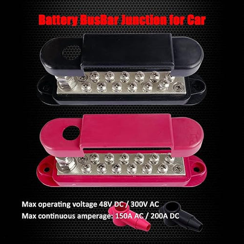 1/4" Stud Power Distribution Block Bus Bar - Image 2