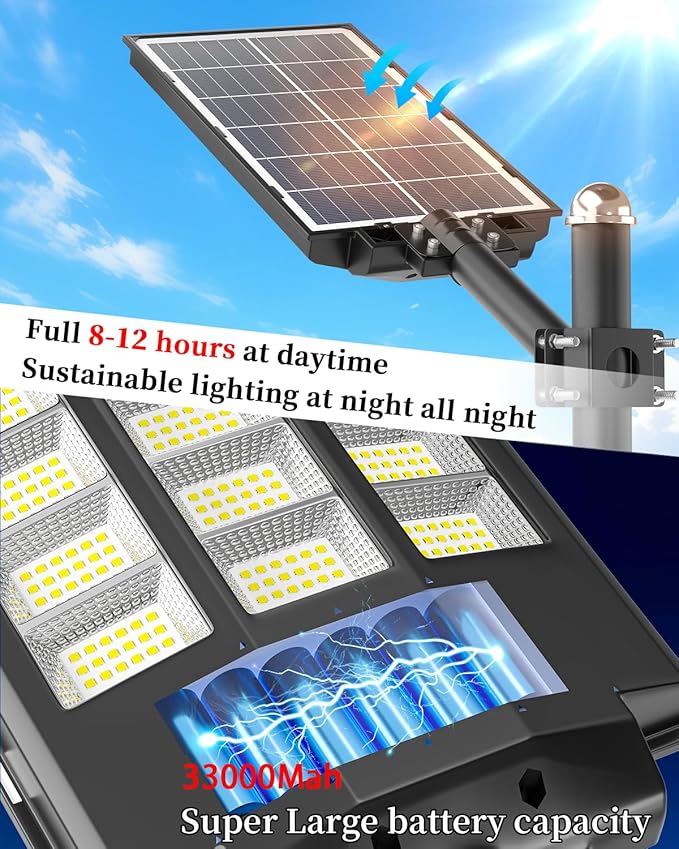 Ofuray Of-8600W Solar Street Lights Outdoor, 600000LM Solar Security Flood - Image 3
