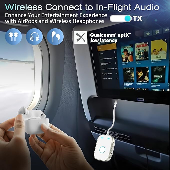 Swiitech Bluetooth Transmitter Receiver, 2-in1 Wireless Adapter - Image 4
