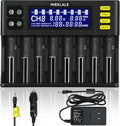 18650 Battery Charger, MIEKLALE 8+2 Bays Smart Universal Battery Charger by MIEKLALE