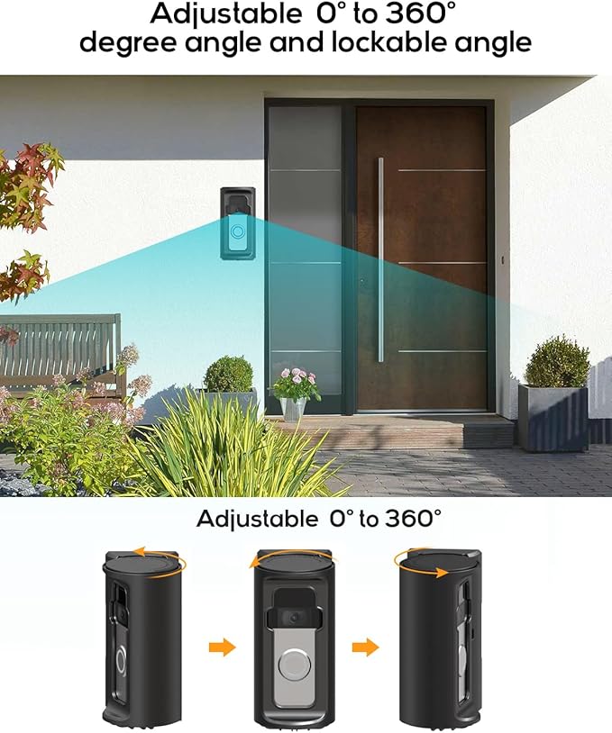 KMOUANTS Adjustable 360° Degree Doorbell Angle Mount Compatible - Image 3