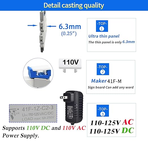 20Pcs Electromechanical Relay 6Amp Miniature Power Relay 110V-120V AC 1NO 1NC - Image 2