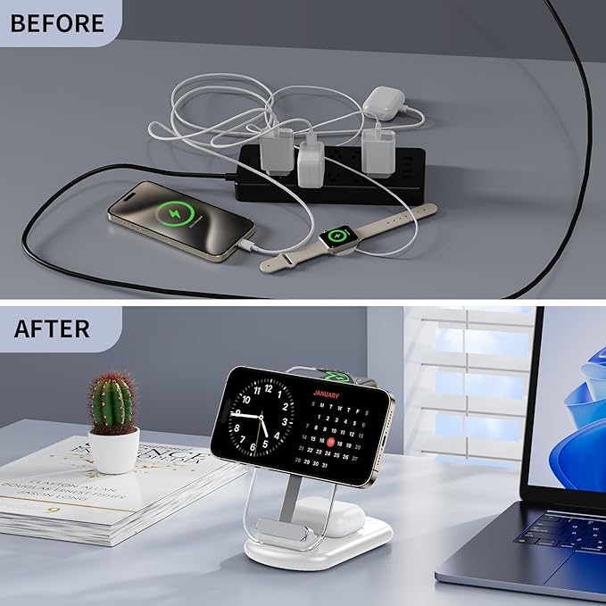 RYND 2026 Travel Wireless Mag-Safe Fast Charging Station, Magnetic 3 in 1 - Image 6