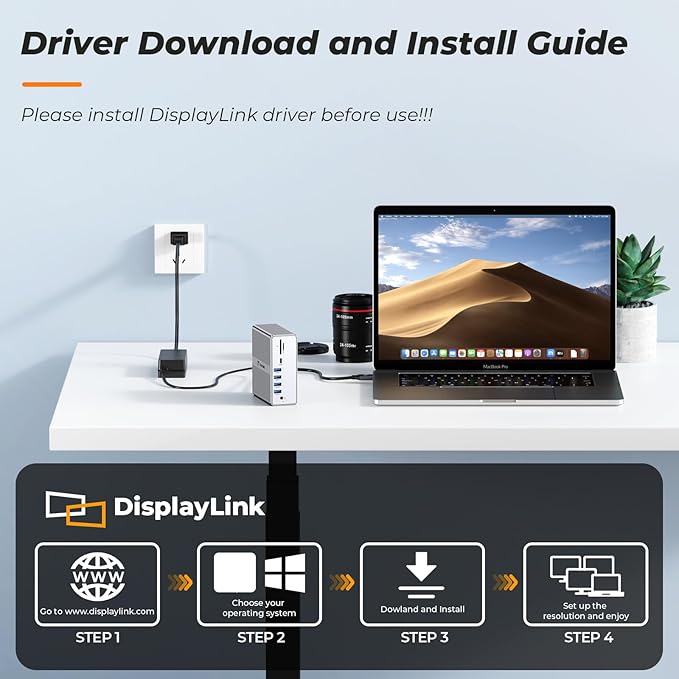 DisplayLink Docking Station Dual Monitor 4K@60HZ - Image 9