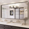 ISKM Black Framed Mirror for Wall 77"x 36", Large Bathroom Mirror Anti-Rust by ISKM-IStillKeepMovin